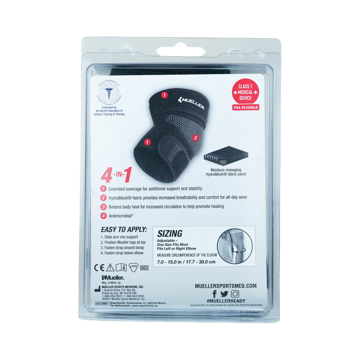 Adjustable Elbow Support Black, , large image number null